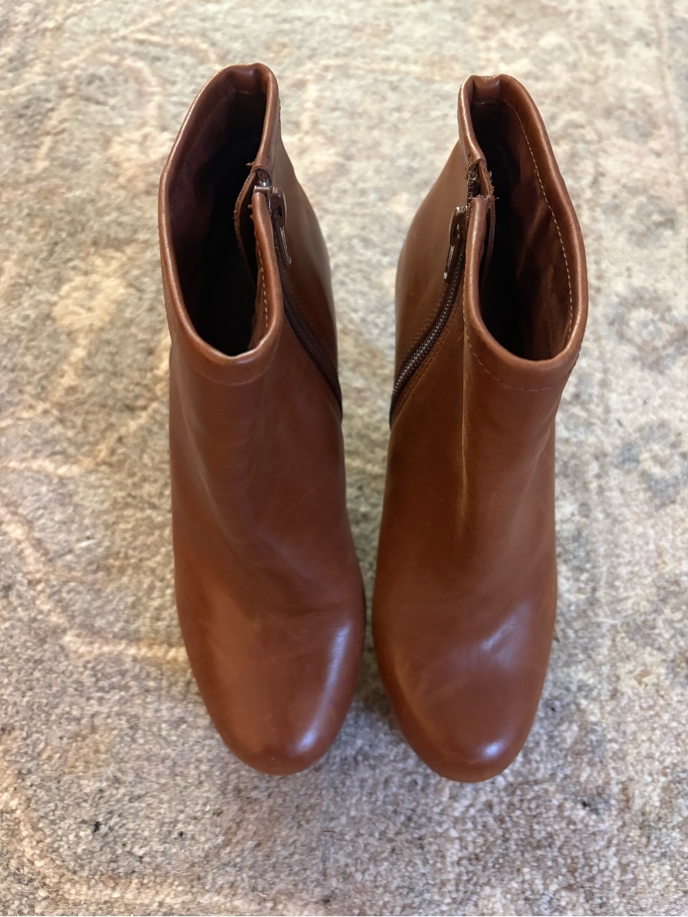 Gianni Bini Leather Heeled Ankle Boots - Picture 3 of 5